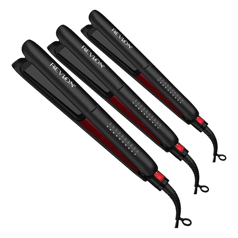 Revlon Smoothstay 1 Inch Hair Straightener - Coconut Oil Infused Flat Iron Helps Enhance Shine & Smoothness, Reduces Frizz, Sleek Straight Hair (Pack of 3) - Image 1